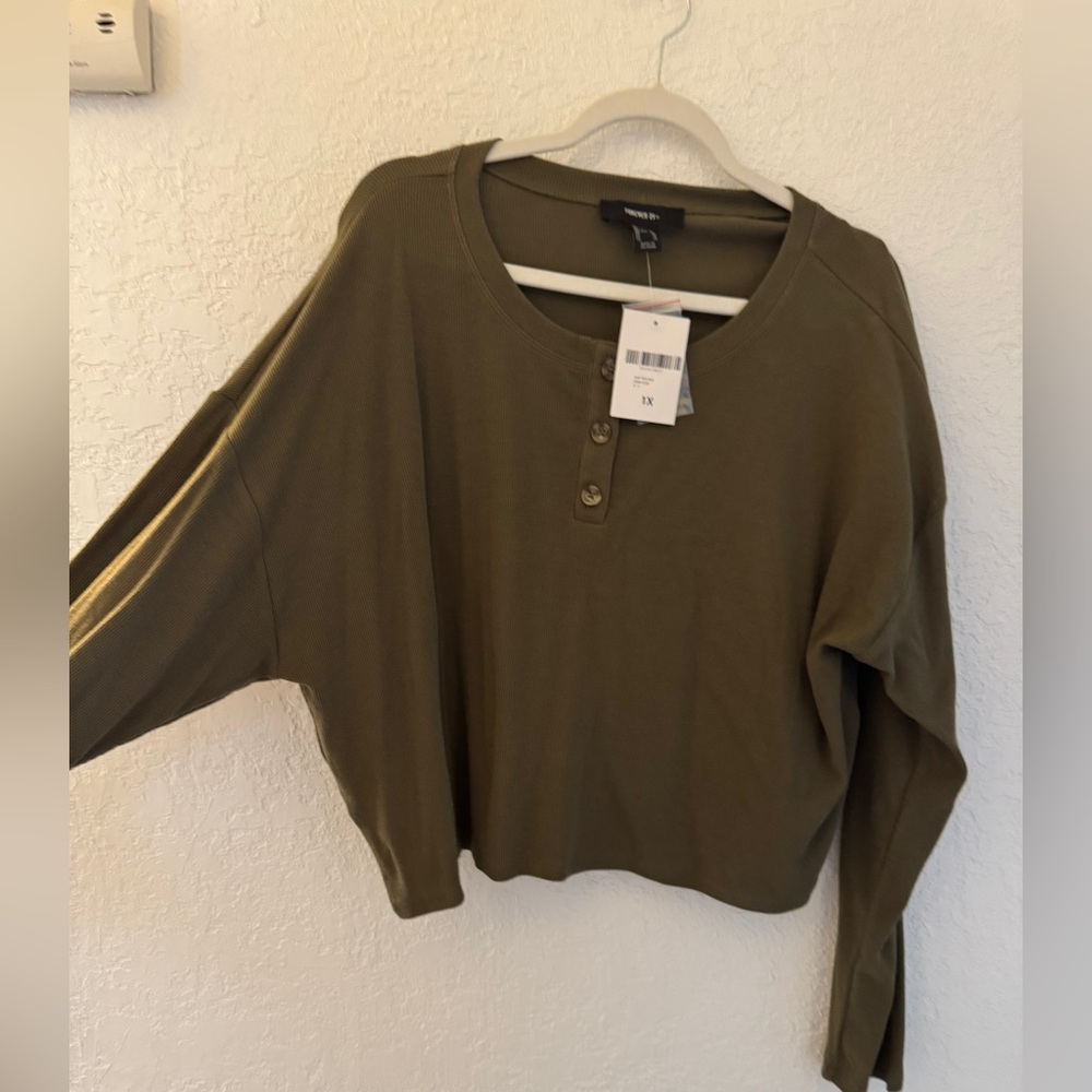 NWT Olive Green Women's Top forever 21